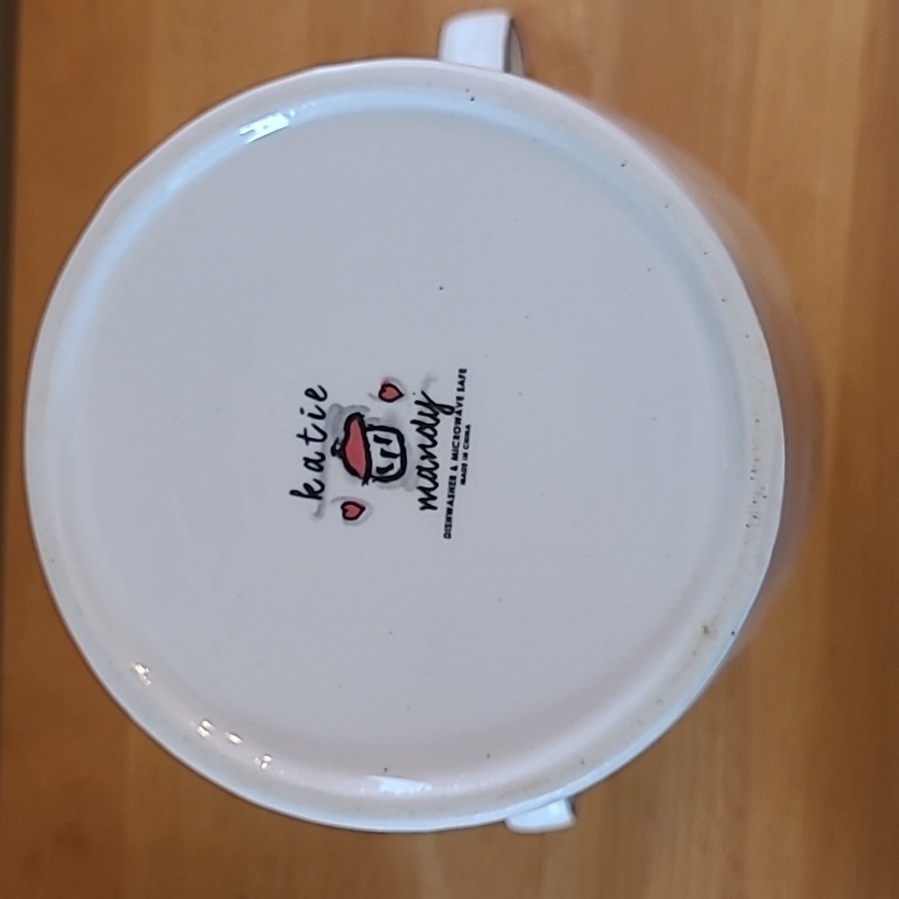 KATIE MANDY 'Follow Your Heart' Lidded Ceramic Canister/Cookie Jar With Handles - Picture 9 of 15